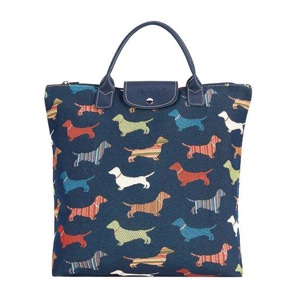 Signare Dachshund Foldaway Bag