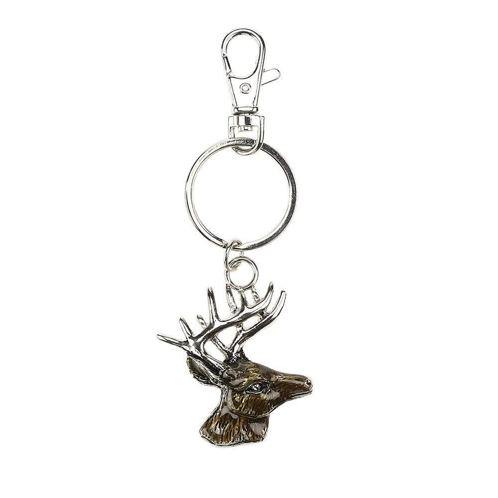 At Home In The Country Enamel Stag Keyring