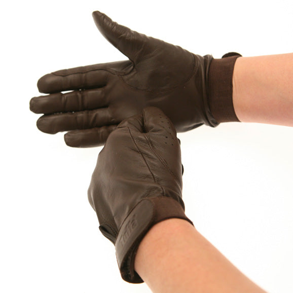 Tuffa Equi-Grip Fine Classic Goatskin Brown Gloves