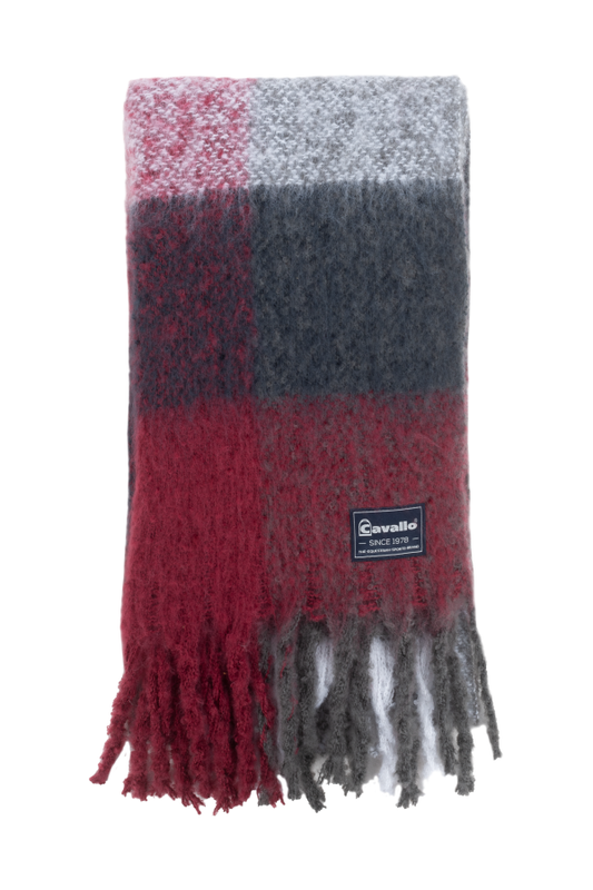 Cavallo Genesis Fringed Dark Blue Scarf