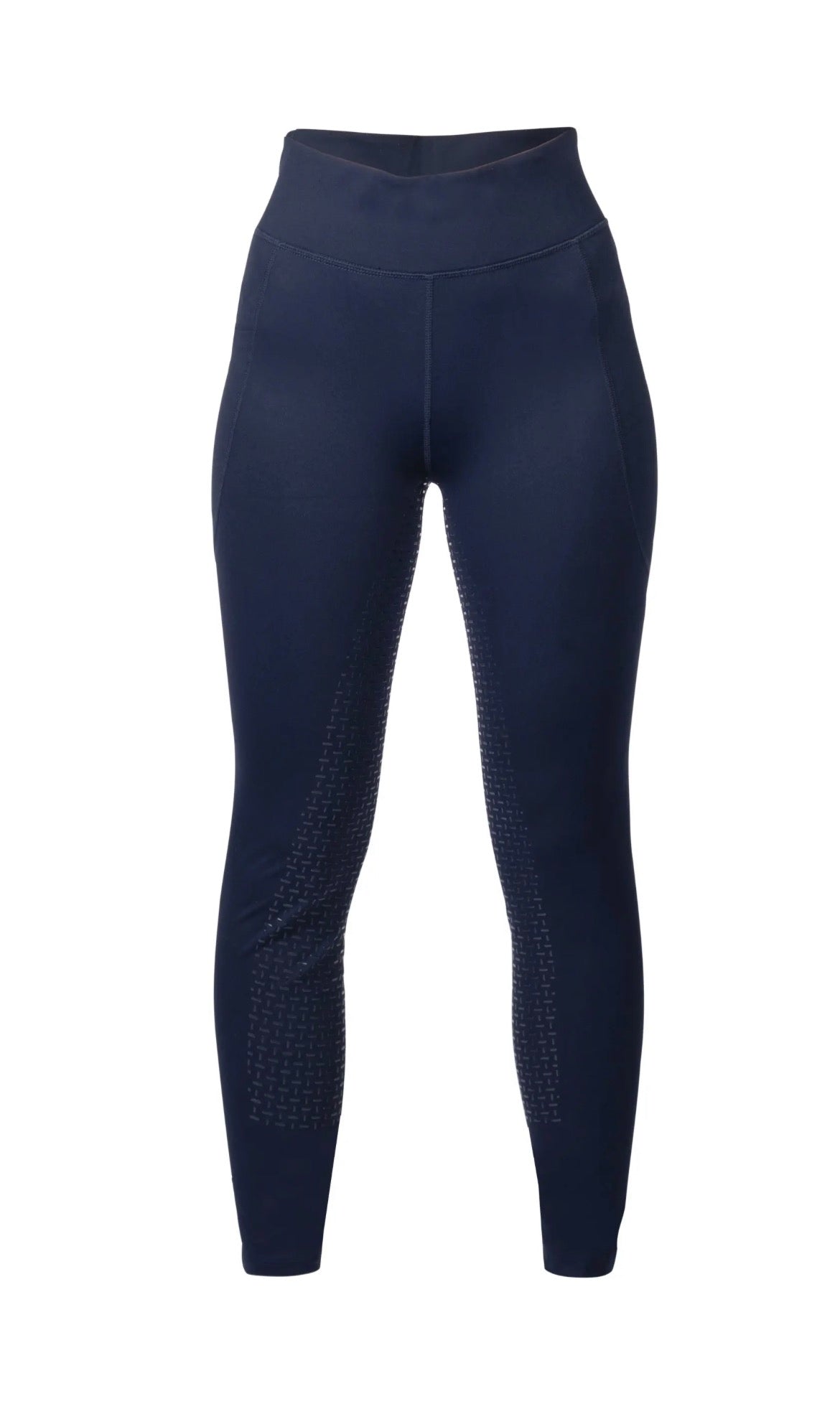HKM Riding Leggings Mesh II Silicone Full Seat Deep Blue