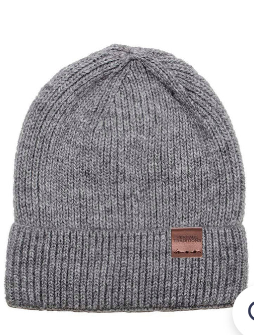 Heritage Fisherman Wool Mix Beanie Oxford Grey