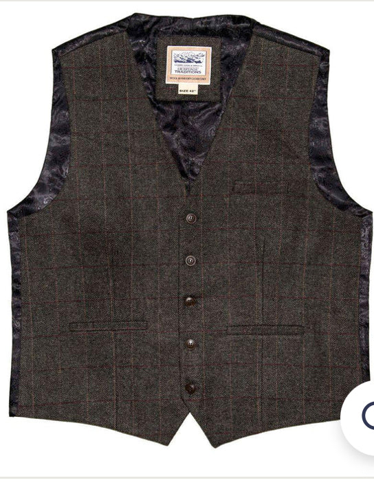 Heritage Tweed Waistcoat - Green Box Tweed