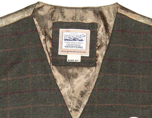 Heritage Tweed Waistcoat - Green Box Tweed