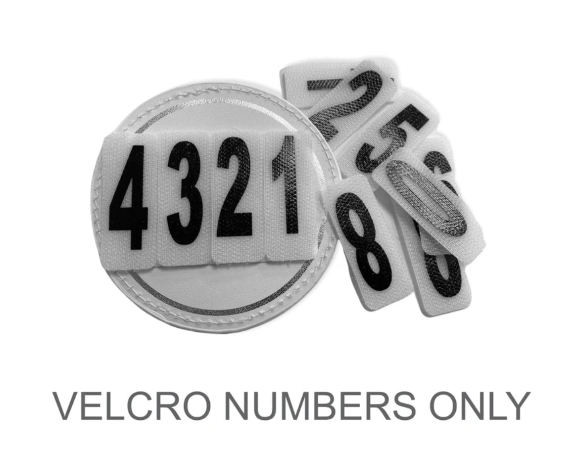 NUM-1-WH Equetech Velcro Competition Numbers- 4 Number Conversions Set