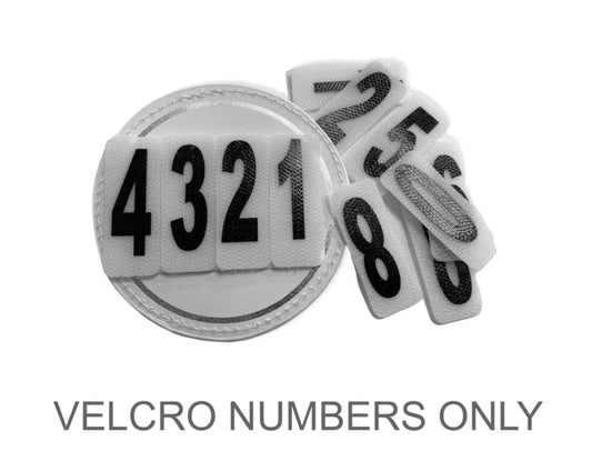 NUM-1-WH Equetech Velcro Competition Numbers- 4 Number Conversions Set