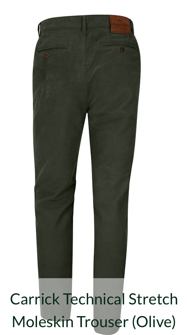 Hoggs Of Fife Carrick Stretch Technical Moleskin Trousers Trousers Olive