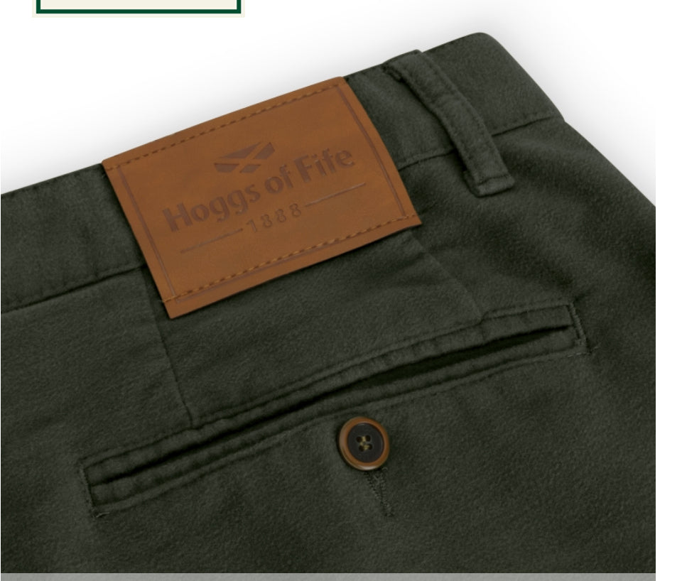 Hoggs Of Fife Carrick Stretch Technical Moleskin Trousers Trousers Olive