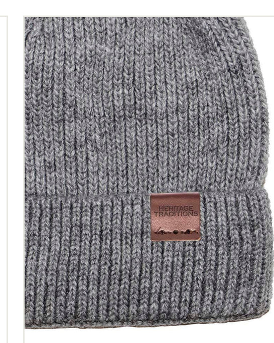 Heritage Fisherman Wool Mix Beanie Oxford Grey