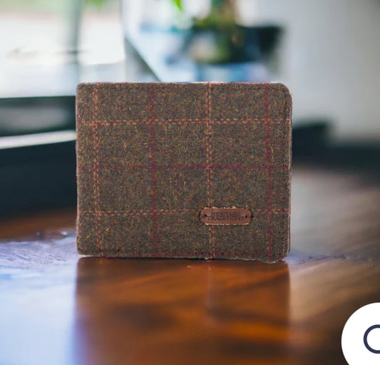 Heritage Tweed Wallet - Green Box Tweed