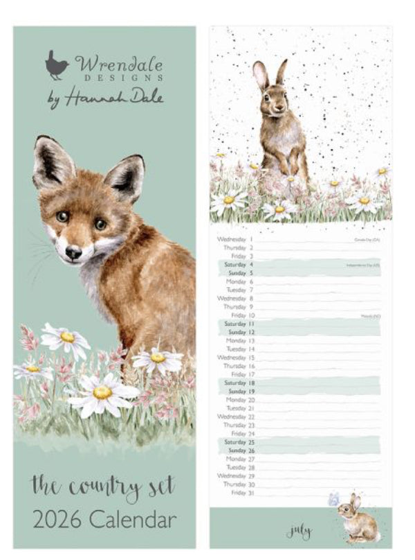 Wrendale 2026 Slim Calendar