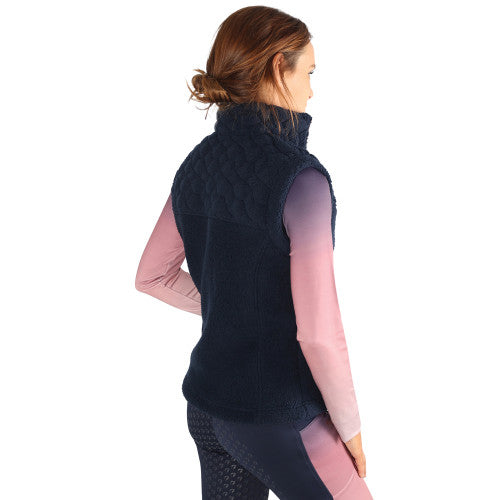 Hy Equestrian Elevate Teddy Fleece Gilet - Navy