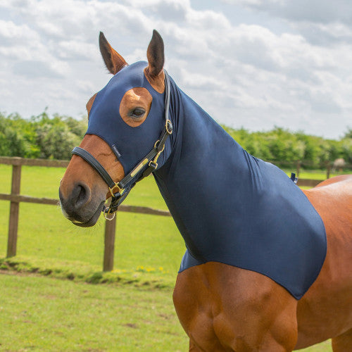 Hy Equestrian Navy Lycra Flex Hood