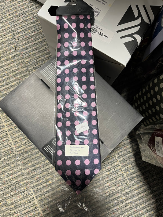 Equetech Navy/Pink Spot Show Tie