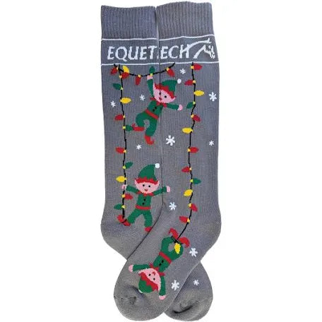 Equetech Grey Unisex Cheeky Elf Riding Socks