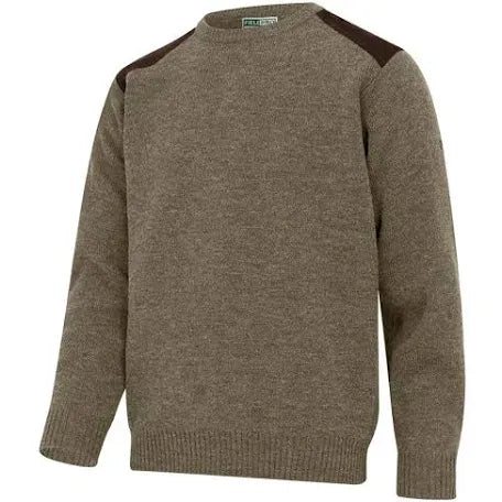 Hoggs Of Fife Melrose II Crew Pullover - Meadow Green Marl