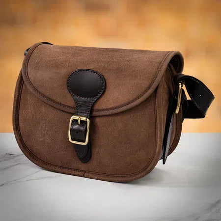 Ashwood Leather Suede Cartridge Bag Tan