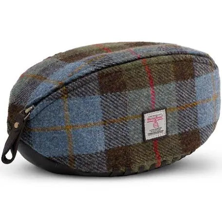 Ashwood Harris Tweed Rugby Ball Clutch Brown Bag
