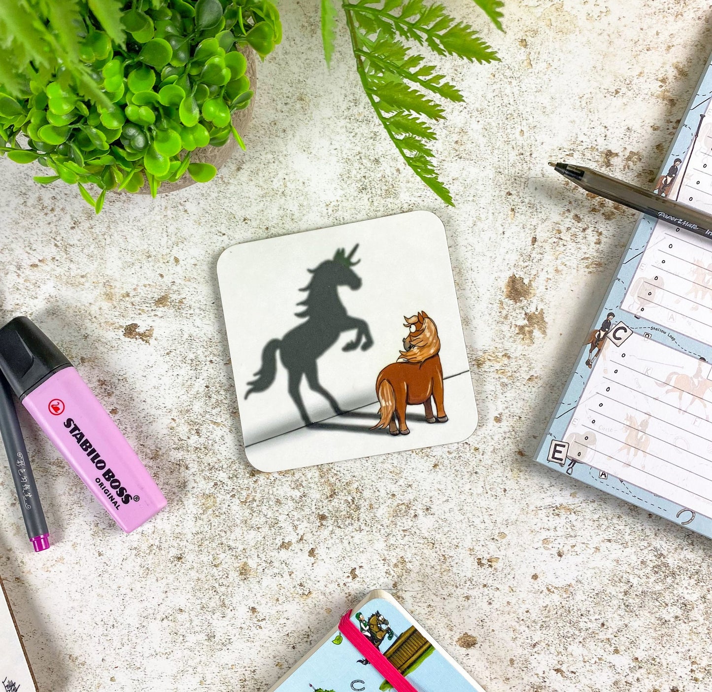 Emily Cole ‘Believe In Yourself’ Chestnut Horse Coaster