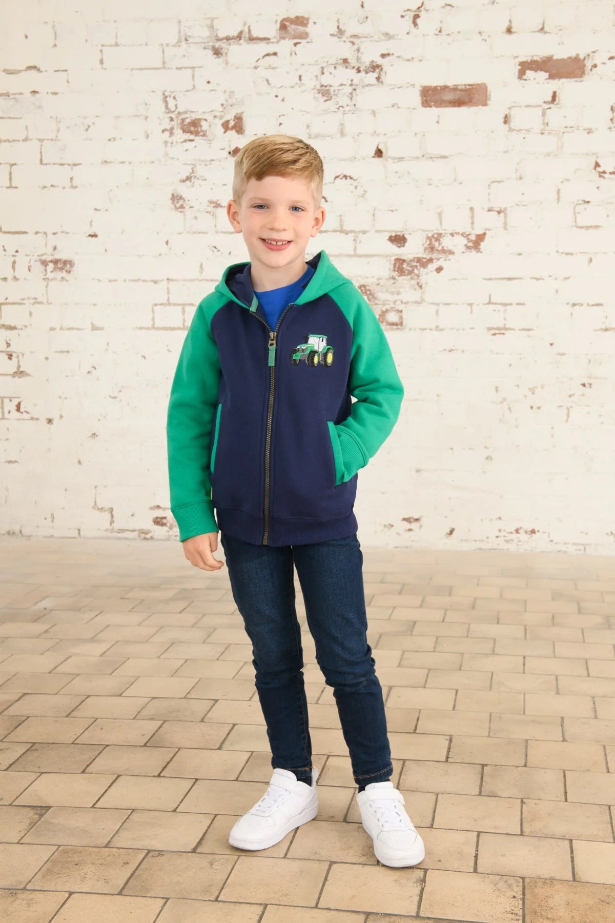 LightHouse Childs Jackson Green Tractor Full Zip