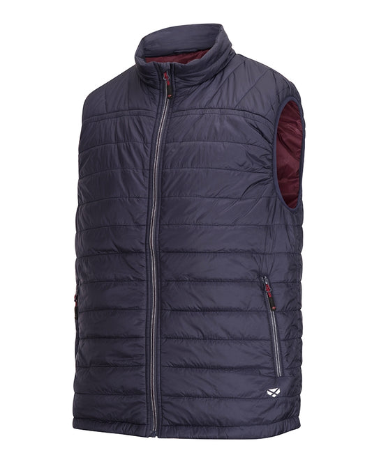 Hoggs Of Fife Kingston Rip-stop Gilet - Navy/merlot