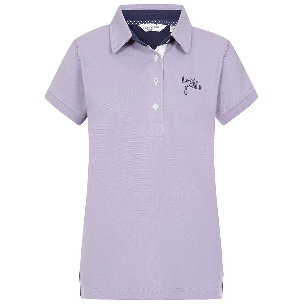 Lazy Jack Plain Lilac Polo Shirt