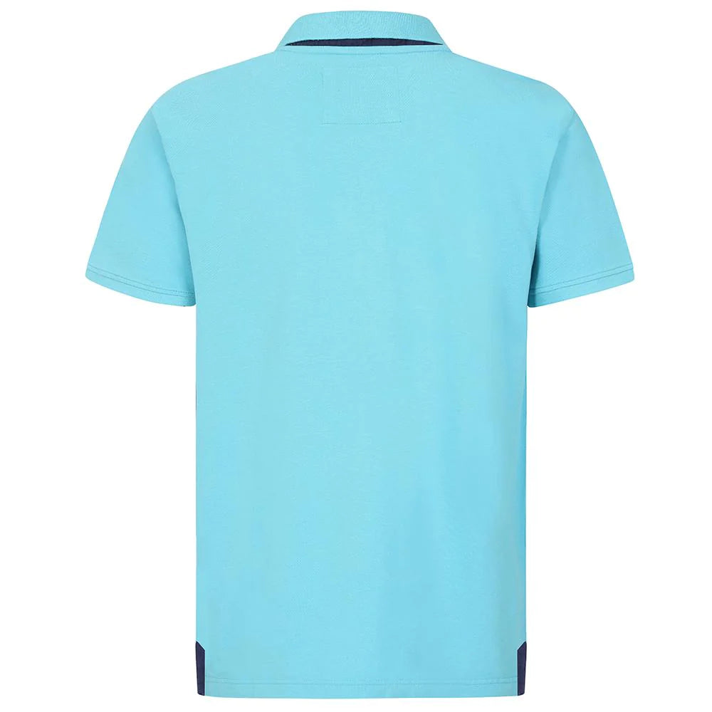 Lazy Jacks Mens Turquoise Cotton Polo Shirt