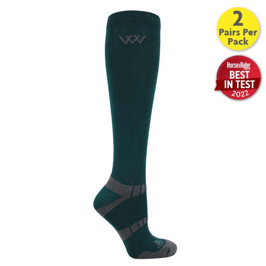 Woof Wear Bamboo Waffle British Racing Green Long Socks
