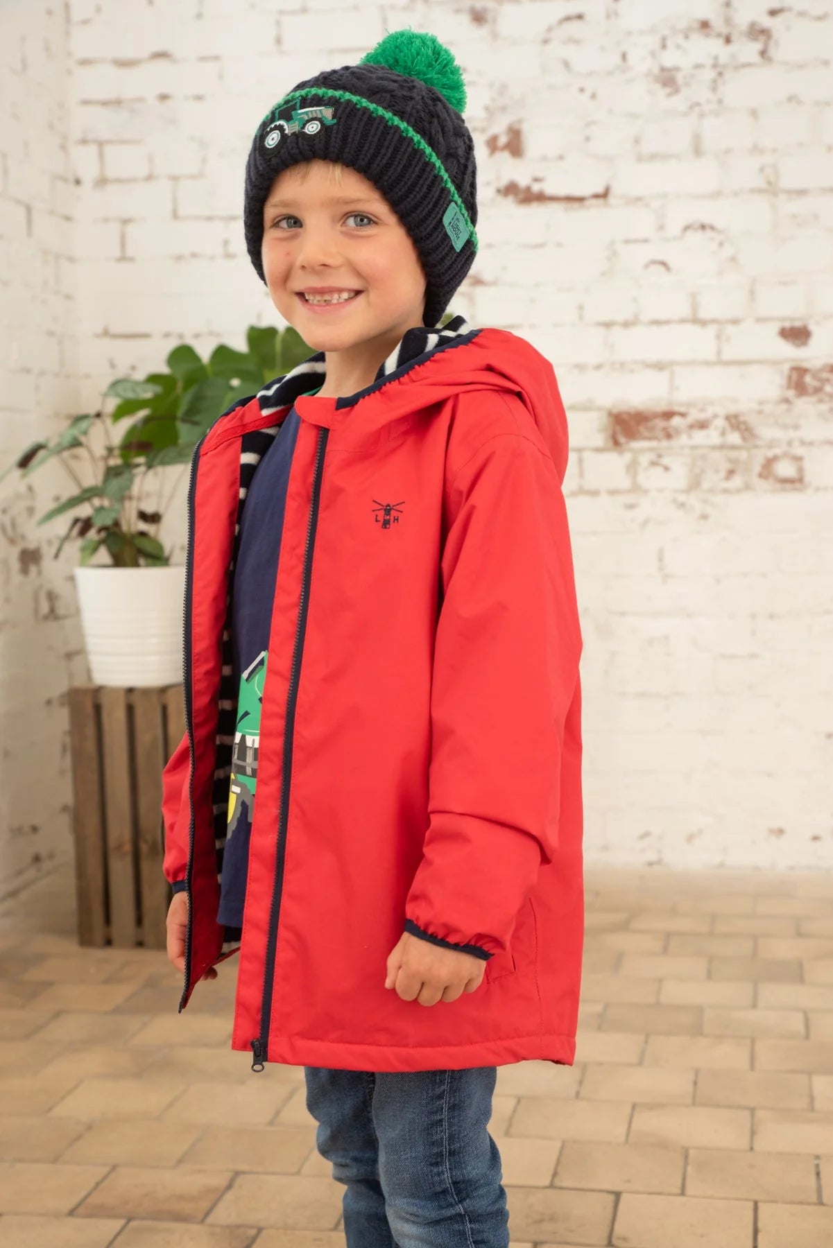 LightHouse Childs Lucas Pillarbox Red Coat