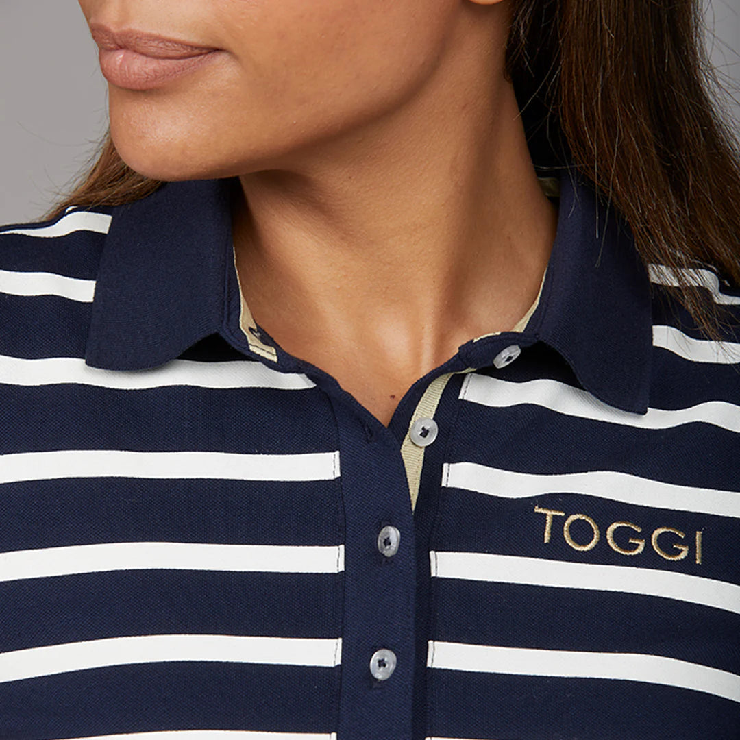 Toggi Lucille Sleeveless Polo Shirt Navy/white