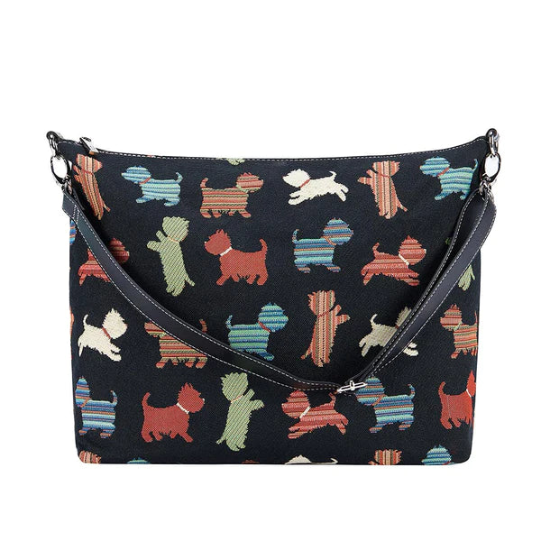 Signare Playful Puppy Slouch Bag