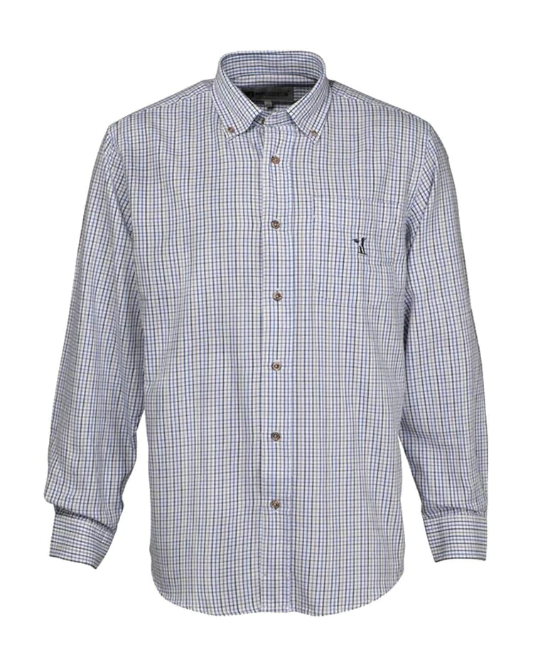 Percussion Blue Checked Shirt