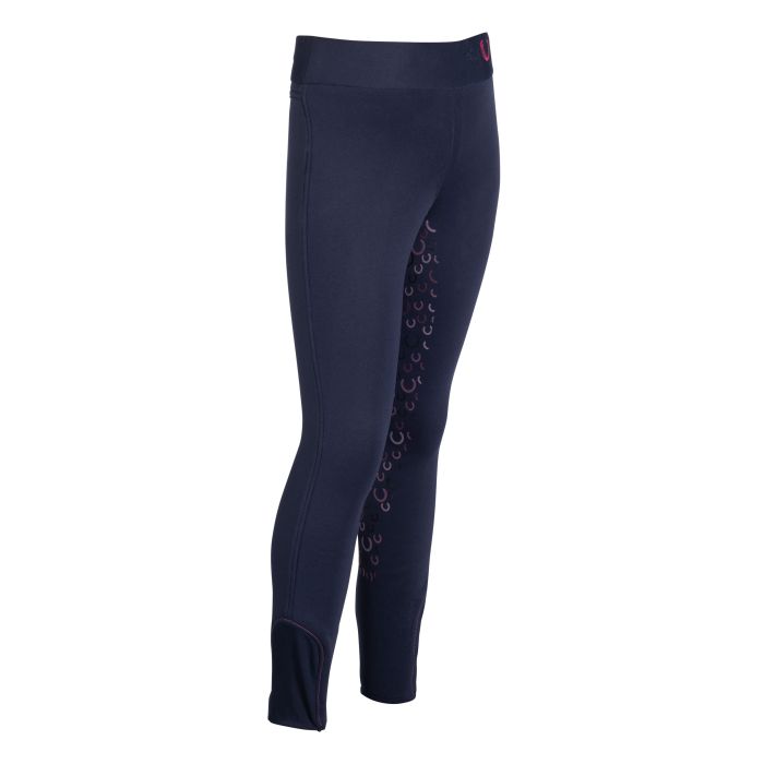 Hkm Kids Alva Silicone Full Seat Deep Blue Riding Leggings