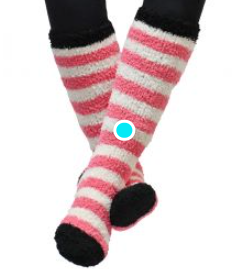 Rhinegold Soft Touch Knee High Socks - Pink/white - Adults - 3-8