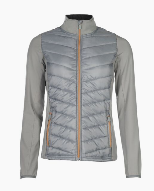 Hkm Jersey/nylon Jacket Prag Style - Grey/rosegold