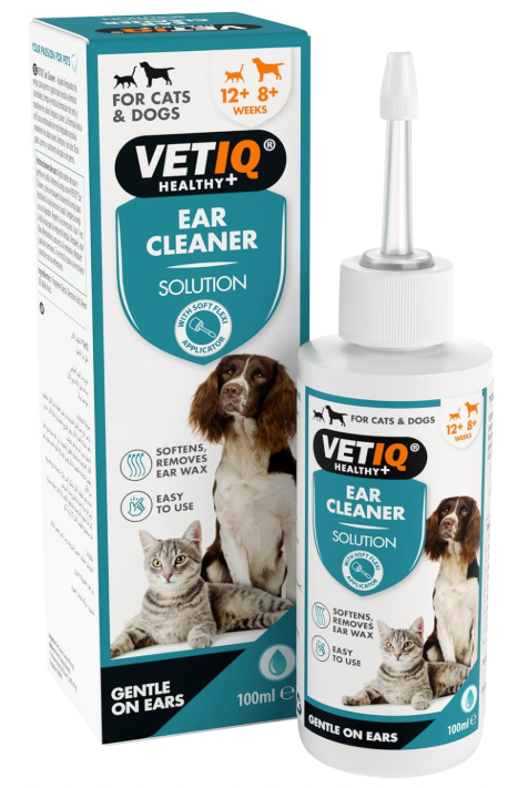 Vet IQ Ear Cleaner Solution For Cats And Dogs - 100ml