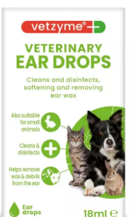 Vetzyme Veterinary Ear Drops - 18ml