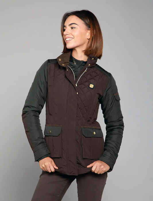 Toggi Holmes Quilt Jacket - Chocolate/dark Green