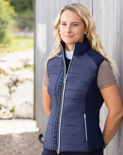 HY EQUESTRIAN Elevate Allure Gilet - Navy/Gun Metal Grey