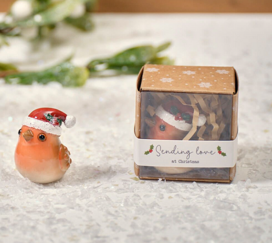 Langs Christmas Tiny World Resin Robin Keepsake Ornament With Gift Box