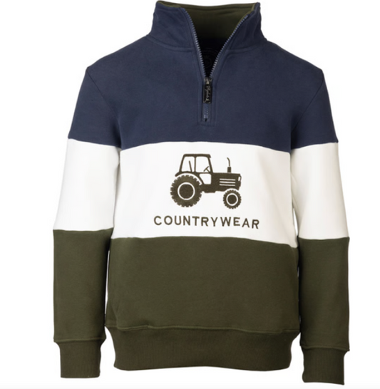 Rydale Junior Tractor Byland Sweatshirt - Navy/white/olive