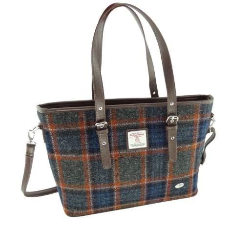 Glen Appin - Harris Tweed - `findhorn` - Midi Tote Bag  - One Size