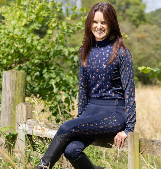 Hy Equestrian Elevate Country Base Layer Navy Fossil
