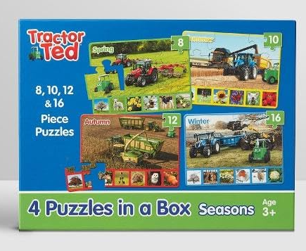 Tractor Ted 4 Puzzles In A Box