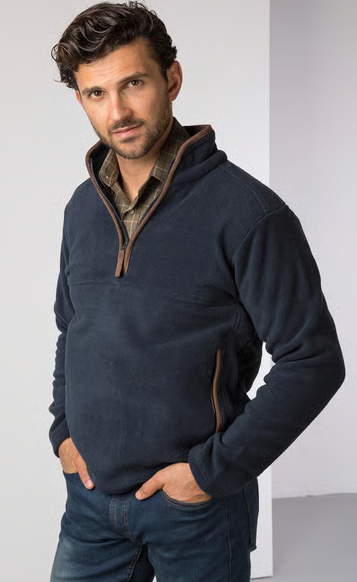 Rydale Mens Huggate Overhead Fleece - Ink