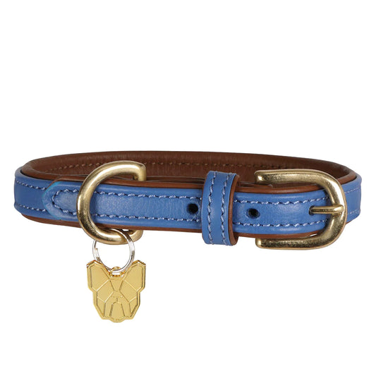 Shires Digby & Fox Padded Blue Dog Collar