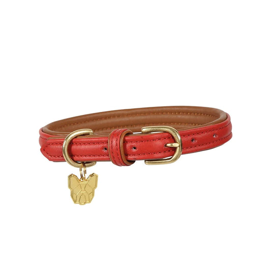 Shires Digby & Fox Padded Red Dog Collar