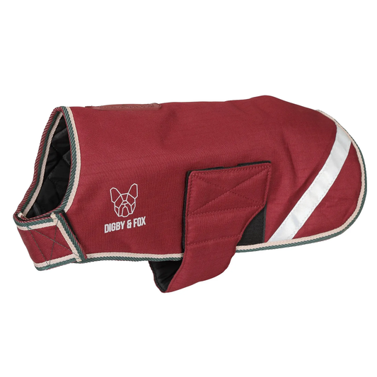 Shires Digby & Fox Burgundy Waterproof Dog Coat