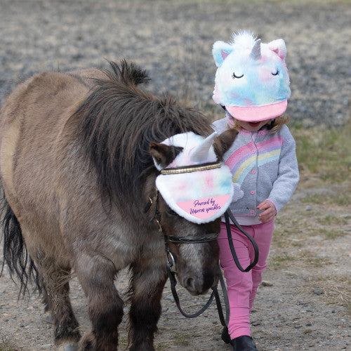 Equetech Starlight Unicorn Plush Multi Pink Horse Ear Bonnet