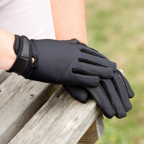 Equetech Stretch Show Gloves Black